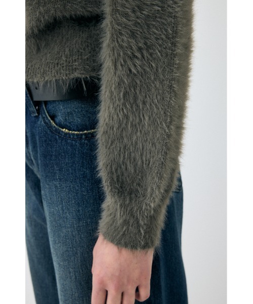 MOUSSY(マウジー)の「【ZOZO・一部店舗限定】SHAGGY MOUSSY LOGO KNIT / シャギーマウジーロゴニット(ニット/セーター・レディース・ブラック/ブラウン/チャコールグレー/アイボリー・FREE)」の12枚目の写真