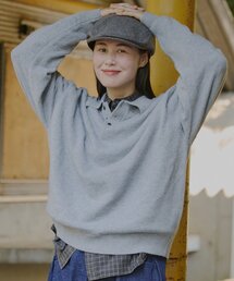 Kastane | 【UNISEX】ブラッシュド ヤーン ニットポロシャツ(ニット/セーター)