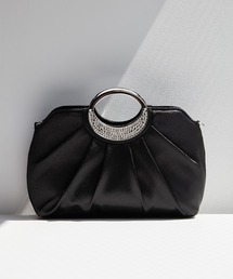 Leja（レジャ）の「【LEJA】サテンプリーツリングハンドル2WAYクラッチバッグ結婚式 パーティー 成人式 二次会 同窓会 お呼ばれ オケージョン 20代 30代（ハンドバッグ）」