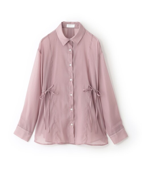 BIANCA(ビアンカ)の「【オンオフ着回し】シアーコードデザインブラウス(シャツ/ブラウス・レディース・ブラウン系その他/ピンク/チャコールグレー・38)」の20枚目の写真