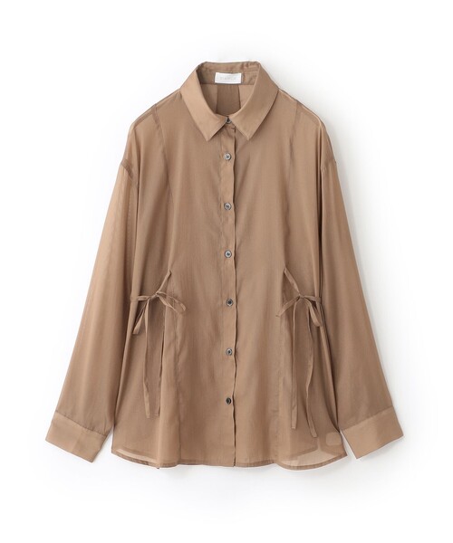 BIANCA(ビアンカ)の「【オンオフ着回し】シアーコードデザインブラウス(シャツ/ブラウス・レディース・ブラウン系その他/ピンク/チャコールグレー・38)」の21枚目の写真