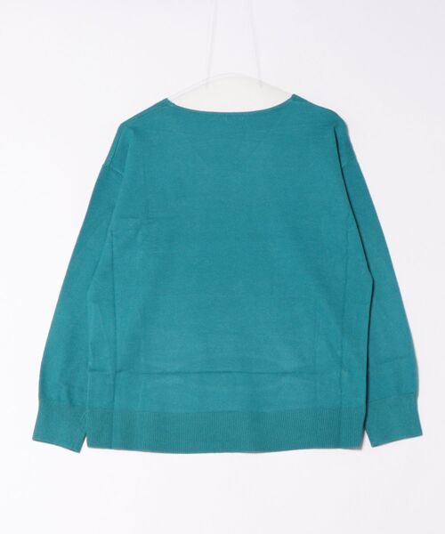 GLACIER lusso(グラシアルッソ)の「【Livaeco】Vネックニット(ニット/セーター・レディース・レッド/ターコイズブルー/杢グレー/アイボリー/ブラック・L/LL/M)」の17枚目の写真