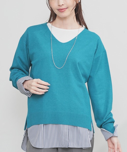 セール】【Livaeco】Vネックニット（ニット/セーター