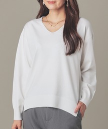 【Livaeco】Vネックニット
