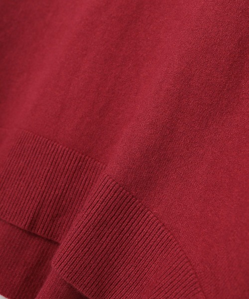 GLACIER lusso(グラシアルッソ)の「【Livaeco】Vネックニット(ニット/セーター・レディース・レッド/ターコイズブルー/杢グレー/アイボリー/ブラック・L/LL/M)」の16枚目の写真