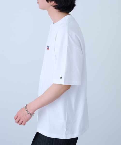 CONVERSE(コンバース)の「【CONVERSE】天竺プレートロゴ ショートスリーブTシャツ 6222-2830 MNY(Tシャツ/カットソー・メンズ・オフホワイト/ブラック/ホワイト・L/LL/M)」の8枚目の写真