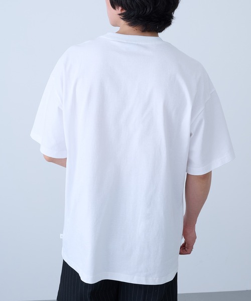 CONVERSE(コンバース)の「【CONVERSE】天竺プレートロゴ ショートスリーブTシャツ 6222-2830 MNY(Tシャツ/カットソー・メンズ・オフホワイト/ブラック/ホワイト・L/LL/M)」の9枚目の写真