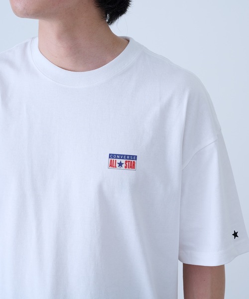 CONVERSE(コンバース)の「【CONVERSE】天竺プレートロゴ ショートスリーブTシャツ 6222-2830 MNY(Tシャツ/カットソー・メンズ・オフホワイト/ブラック/ホワイト・L/LL/M)」の4枚目の写真