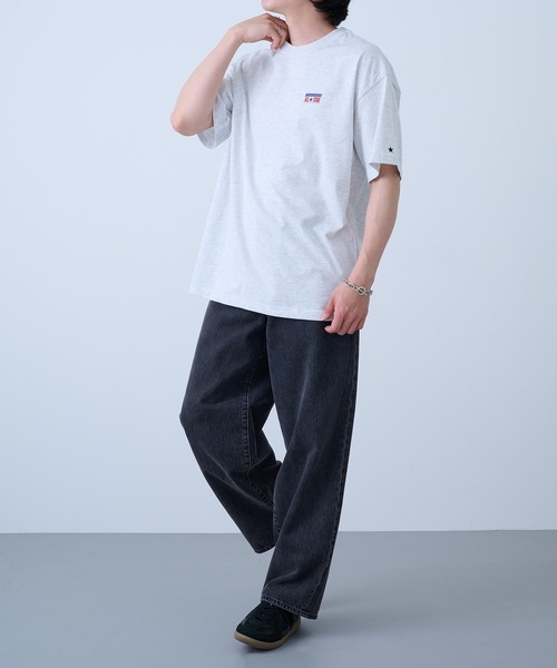 CONVERSE(コンバース)の「【CONVERSE】天竺プレートロゴ ショートスリーブTシャツ 6222-2830 MNY(Tシャツ/カットソー・メンズ・オフホワイト/ブラック/ホワイト・L/LL/M)」の21枚目の写真