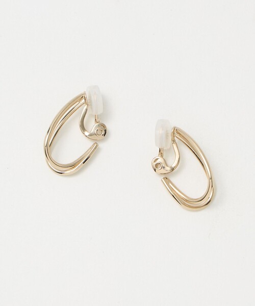 BEAUTY&YOUTH UNITED ARROWS(ビューティーアンドユースユナイテッドアローズ)の「メタル 2ライン イヤリング(イヤリング・レディース・シルバー/ゴールド・FREE)」の1枚目の写真