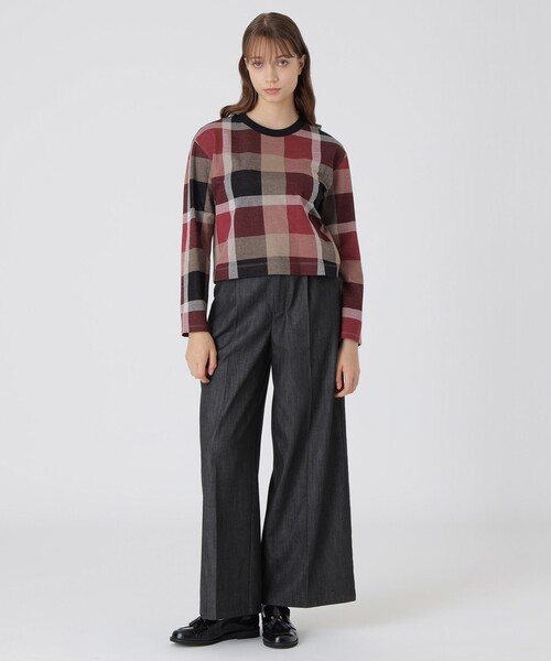 クレストブリッジチェックジャカードジャージープルオーバー（Tシャツ