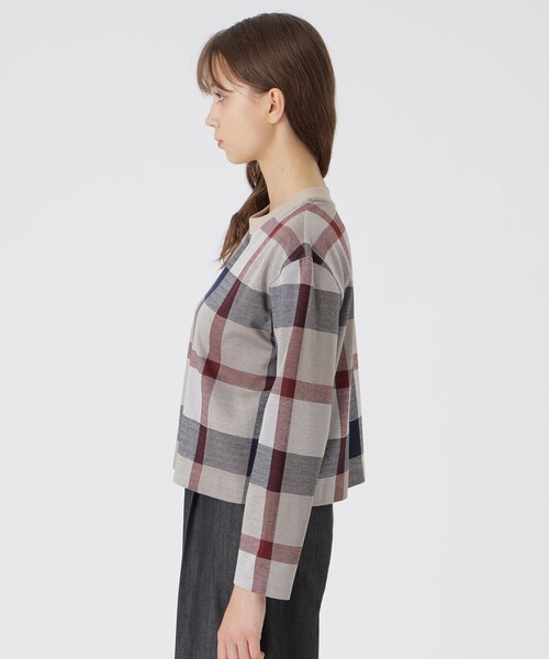 ブルーレーベルクレストブリッジ　チェックジャージージャガードプルオーバー クレストブリッジチェックジャカードジャージープルオーバー（Tシャツ