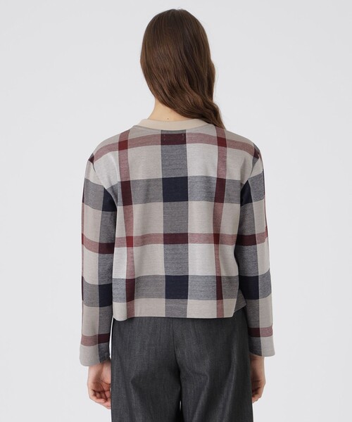 BLUE LABEL CRESTBRIDGE（ブルーレーベルクレストブリッジ）の「クレストブリッジチェックジャカードジャージープルオーバー（Tシャツ/カットソー・レディース・レッド/ダークネイビー/ベージュ系その他・38/40）」の14枚目の写真