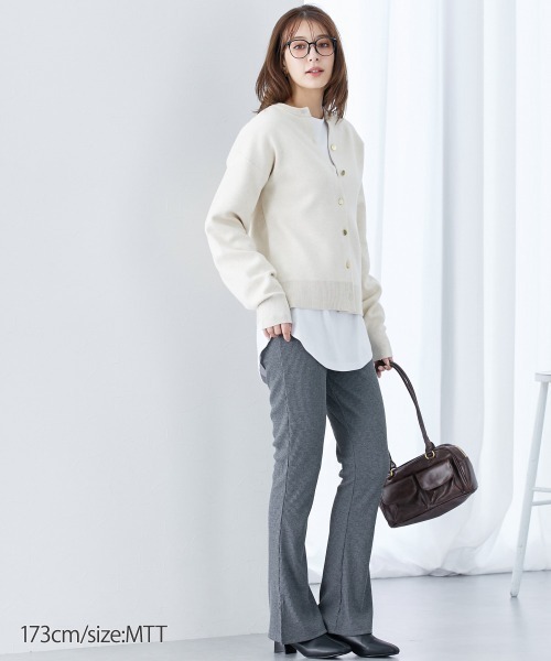 slattgir（スラットジール）の「高身長　リブフレアサイドスリットレギンス（トールサイズ）（レギンス/スパッツ・レディース・ブラック/チャコールグレー・TM/TL/TLL/T3L/T4L/T5L）」の4枚目の写真