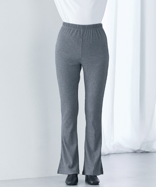 セール】高身長 リブフレアサイドスリットレギンス（トールサイズ