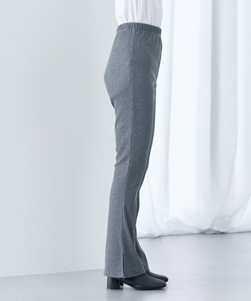 slattgir（スラットジール）の「高身長　リブフレアサイドスリットレギンス（トールサイズ）（レギンス/スパッツ・レディース・ブラック/チャコールグレー・TM/TL/TLL/T3L/T4L/T5L）」の21枚目の写真