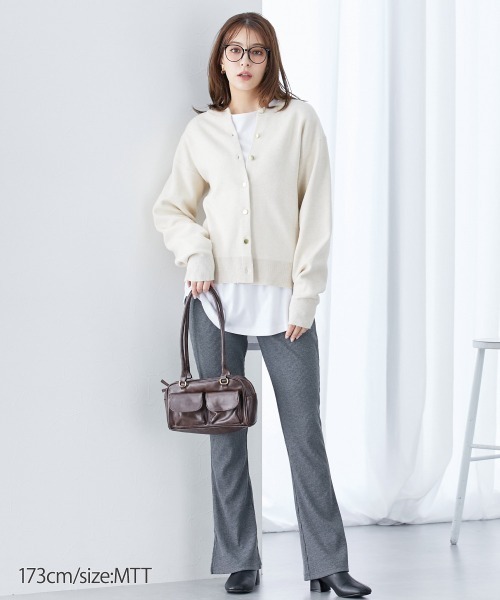 slattgir（スラットジール）の「高身長　リブフレアサイドスリットレギンス（トールサイズ）（レギンス/スパッツ・レディース・ブラック/チャコールグレー・TM/TL/TLL/T3L/T4L/T5L）」の7枚目の写真