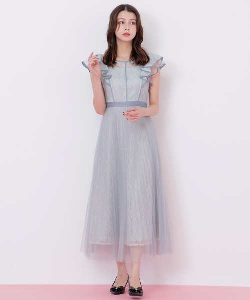 ◇ 配色パイピングレースワンピース（ワンピース）｜JILL by