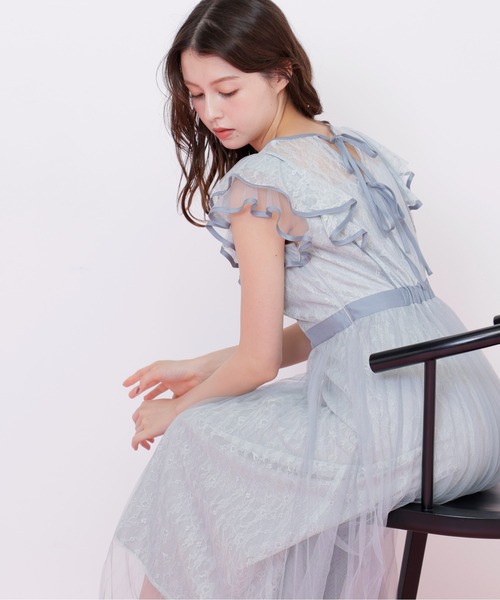 JILL by JILL STUART(ジルバイジルスチュアート)の「◇ 配色パイピングレースワンピース(ワンピース・レディース・グリーン/ブルー/グレー・MEDIUM/SMALL)」の12枚目の写真