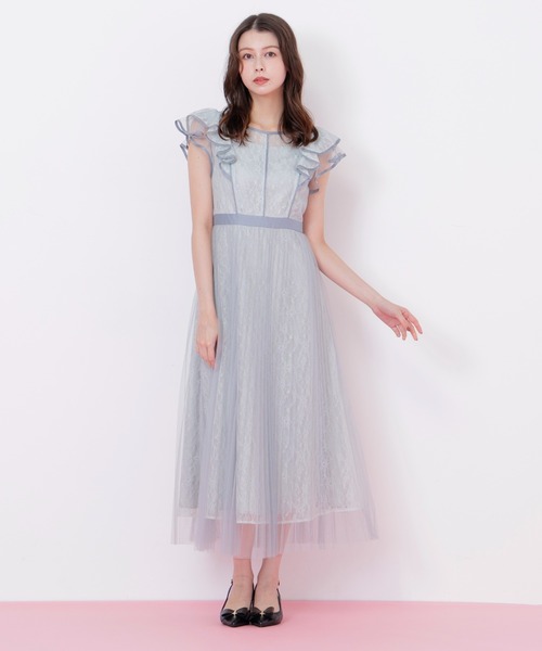 JILL by JILL STUART(ジルバイジルスチュアート)の「◇ 配色パイピングレースワンピース(ワンピース・レディース・グリーン/ブルー/グレー・MEDIUM/SMALL)」の14枚目の写真