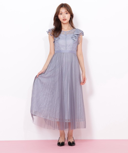 JILL by JILL STUART(ジルバイジルスチュアート)の「◇ 配色パイピングレースワンピース(ワンピース・レディース・グリーン/ブルー/グレー・MEDIUM/SMALL)」の4枚目の写真