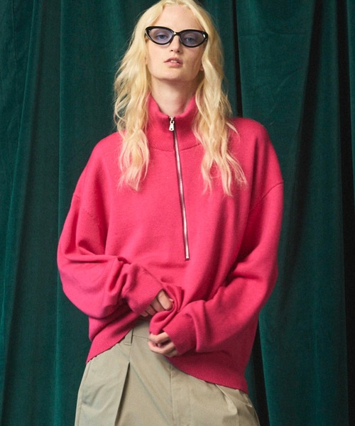 UNISEX》Cashfeel Extra Fine Merino Wool Prime-Over Half Zip Knit