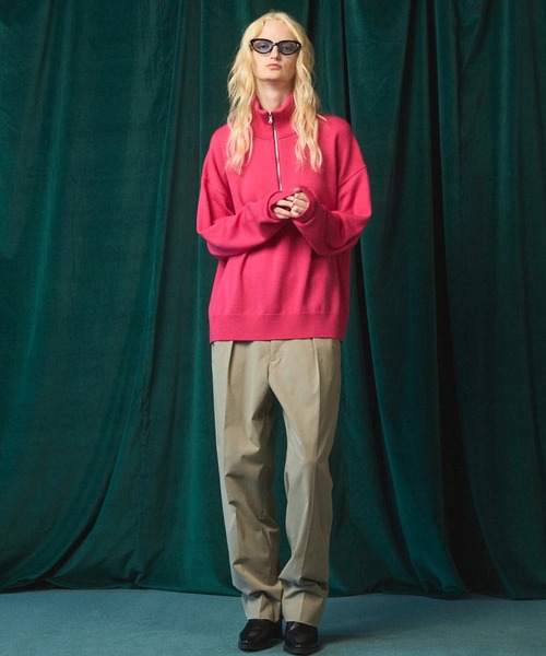 UNISEX》Cashfeel Extra Fine Merino Wool Prime-Over Half Zip Knit