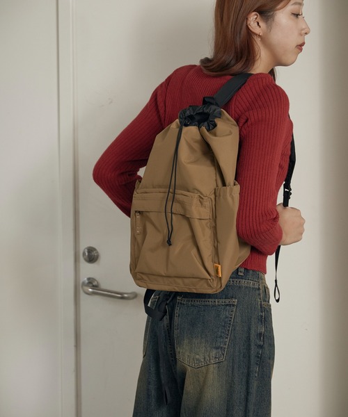 KELTY（ケルティ）の「KELTY/ケルティ 80's KINCHAKU DAYPACK バックパック（バックパック/リュック・メンズ・ブラック/モカ/グレー・FREE）」の8枚目の写真