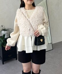 prose verse | レザーペプラムファーベスト(ベスト)