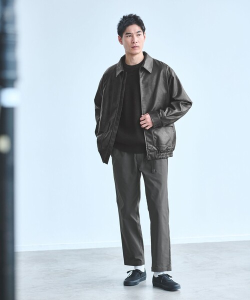 green label relaxing（グリーンレーベルリラクシング）の「A2 レザーライク ブルゾン（ブルゾン・メンズ・ブラック・XL/L/S/M）」の17枚目の写真