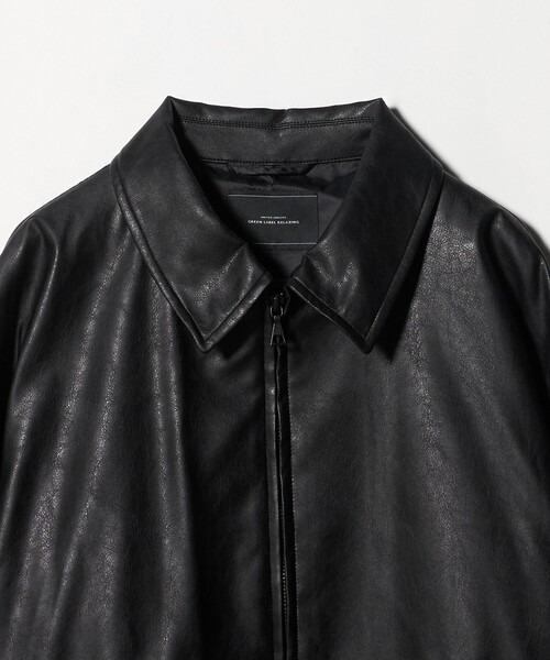 green label relaxing（グリーンレーベルリラクシング）の「A2 レザーライク ブルゾン（ブルゾン・メンズ・ブラック・XL/L/S/M）」の5枚目の写真