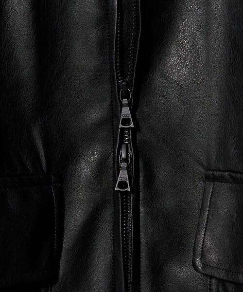 green label relaxing（グリーンレーベルリラクシング）の「A2 レザーライク ブルゾン（ブルゾン・メンズ・ブラック・XL/L/S/M）」の6枚目の写真