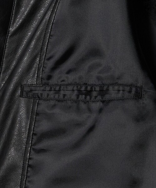 green label relaxing（グリーンレーベルリラクシング）の「A2 レザーライク ブルゾン（ブルゾン・メンズ・ブラック・XL/L/S/M）」の11枚目の写真