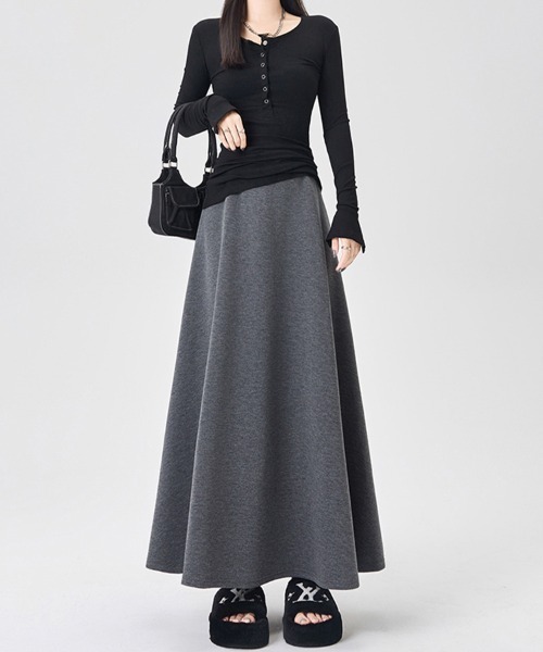 セール】Aラインスエットロングスカート（スカート）｜ReRe