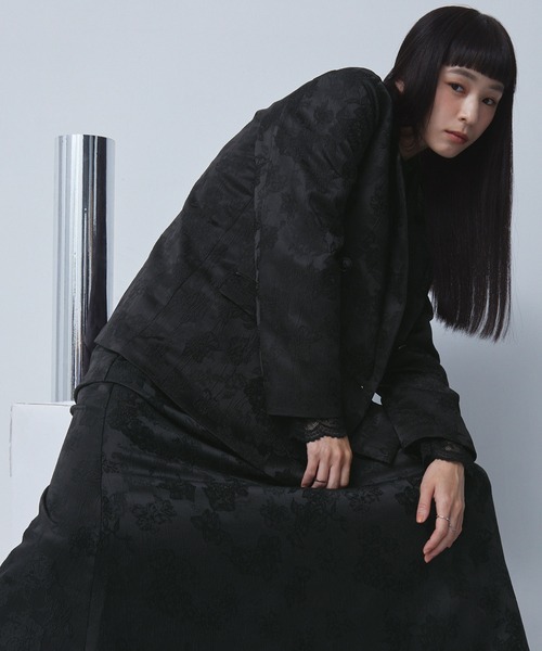 ELUNIS（エルニス）の「ジャカードダブルテーラードジャケット（テーラードジャケット・レディース・ブラック/グレー・FREE）」の11枚目の写真