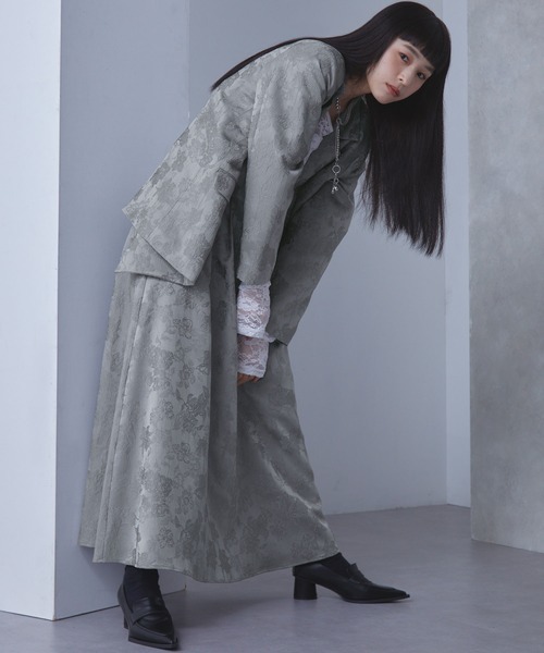 ELUNIS（エルニス）の「ジャカードダブルテーラードジャケット（テーラードジャケット・レディース・ブラック/グレー・FREE）」の14枚目の写真