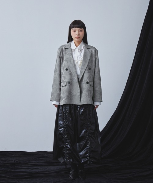 ジャカードダブルテーラードジャケット（テーラードジャケット