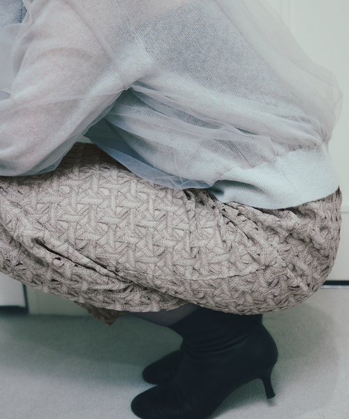 ジオメトリックレースタイトスカート（スカート）｜La TOTALITE