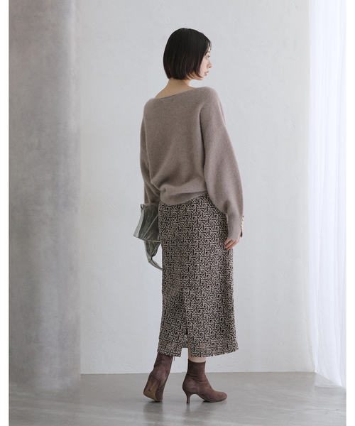 ジオメトリックレースタイトスカート（スカート）｜La TOTALITE