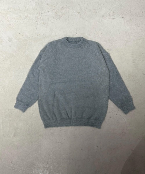 link lot(リンクロット)の「シャギービッグ無地ニット(ニット/セーター・メンズ・ホワイト/ダークグレー/ブラック・M/L)」の11枚目の写真