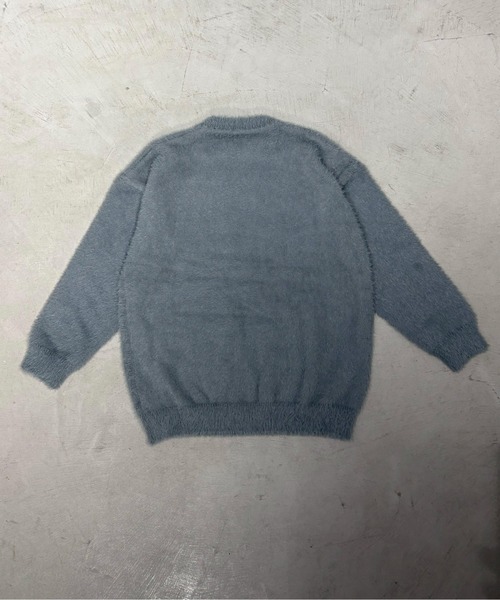 link lot(リンクロット)の「シャギービッグ無地ニット(ニット/セーター・メンズ・ホワイト/ダークグレー/ブラック・M/L)」の12枚目の写真