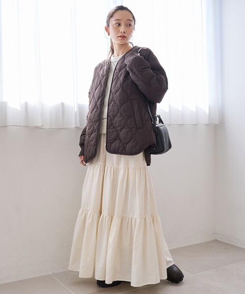 極美品❤︎24AW Sono ノーカラージャケット パール オーバーサイズ 撥水 UNIVERSAL OVERALL（ユニバーサルオーバーオール） ジャケット ノー