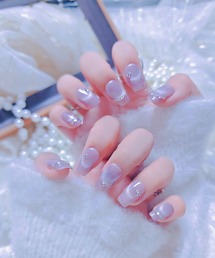 KONVINI（コンビニ）の「【not a nail】水光マグネットシンプルデザインロングネイルチップスクエア（ネイルシール/ネイルチップ）」