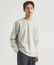 ABAHOUSE GRAY | 【ソフトタッチ】フクレジャガード 千鳥柄 長袖Tシャツ(Tシャツ/カットソー)