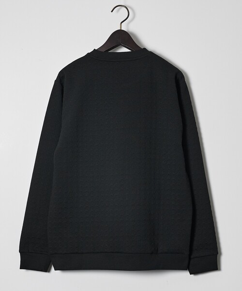 ABAHOUSE GRAY（アバハウスグレイ）の「【ソフトタッチ】フクレジャガード 千鳥柄 長袖Tシャツ（Tシャツ/カットソー・メンズ・モカ/ホワイト/ブラック/グレイッシュベージュ・46/48）」の7枚目の写真