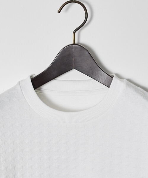 ABAHOUSE GRAY（アバハウスグレイ）の「【ソフトタッチ】フクレジャガード 千鳥柄 長袖Tシャツ（Tシャツ/カットソー・メンズ・モカ/ホワイト/ブラック/グレイッシュベージュ・46/48）」の18枚目の写真