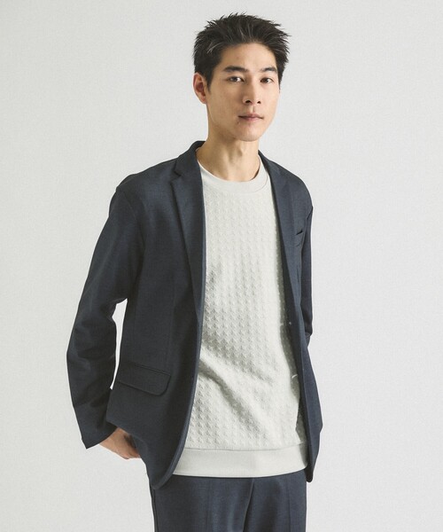 ABAHOUSE GRAY（アバハウスグレイ）の「【ソフトタッチ】フクレジャガード 千鳥柄 長袖Tシャツ（Tシャツ/カットソー・メンズ・モカ/ホワイト/ブラック/グレイッシュベージュ・46/48）」の20枚目の写真