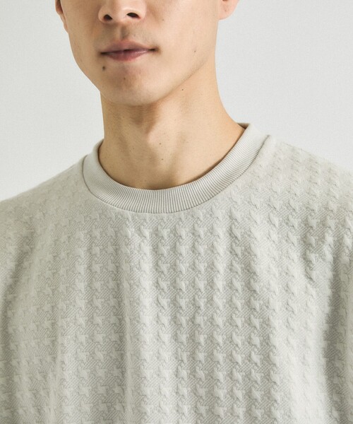 ABAHOUSE GRAY（アバハウスグレイ）の「【ソフトタッチ】フクレジャガード 千鳥柄 長袖Tシャツ（Tシャツ/カットソー・メンズ・モカ/ホワイト/ブラック/グレイッシュベージュ・46/48）」の22枚目の写真