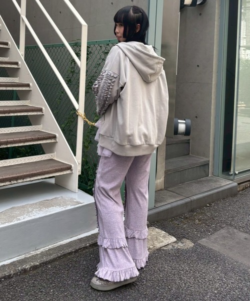 Candy Stripper（キャンディストリッパー）の「DECORATE RIBBON FLARE パンツ（その他パンツ・レディース・ブラック/アイボリー/ラベンダー/ピンク・FREE）」の9枚目の写真