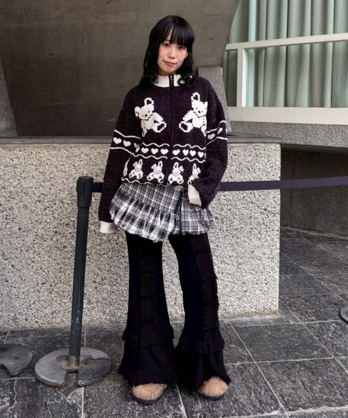 Candy Stripper（キャンディストリッパー）の「DECORATE RIBBON FLARE パンツ（その他パンツ・レディース・ブラック/アイボリー/ラベンダー/ピンク・FREE）」の13枚目の写真